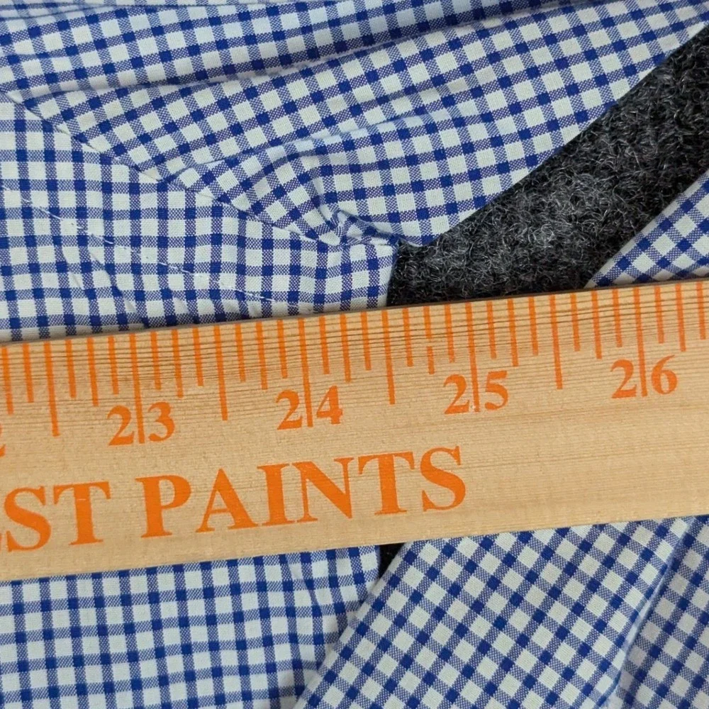 Ralph Lauren Mens Classic Fit Gingham Button Down Shirt Blue White Size 16 34/35